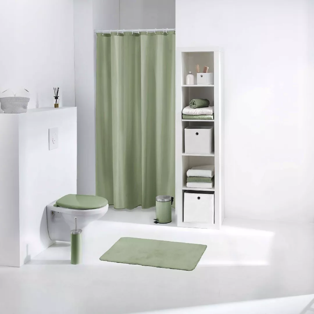 Shower curtain with hooks  180 x
